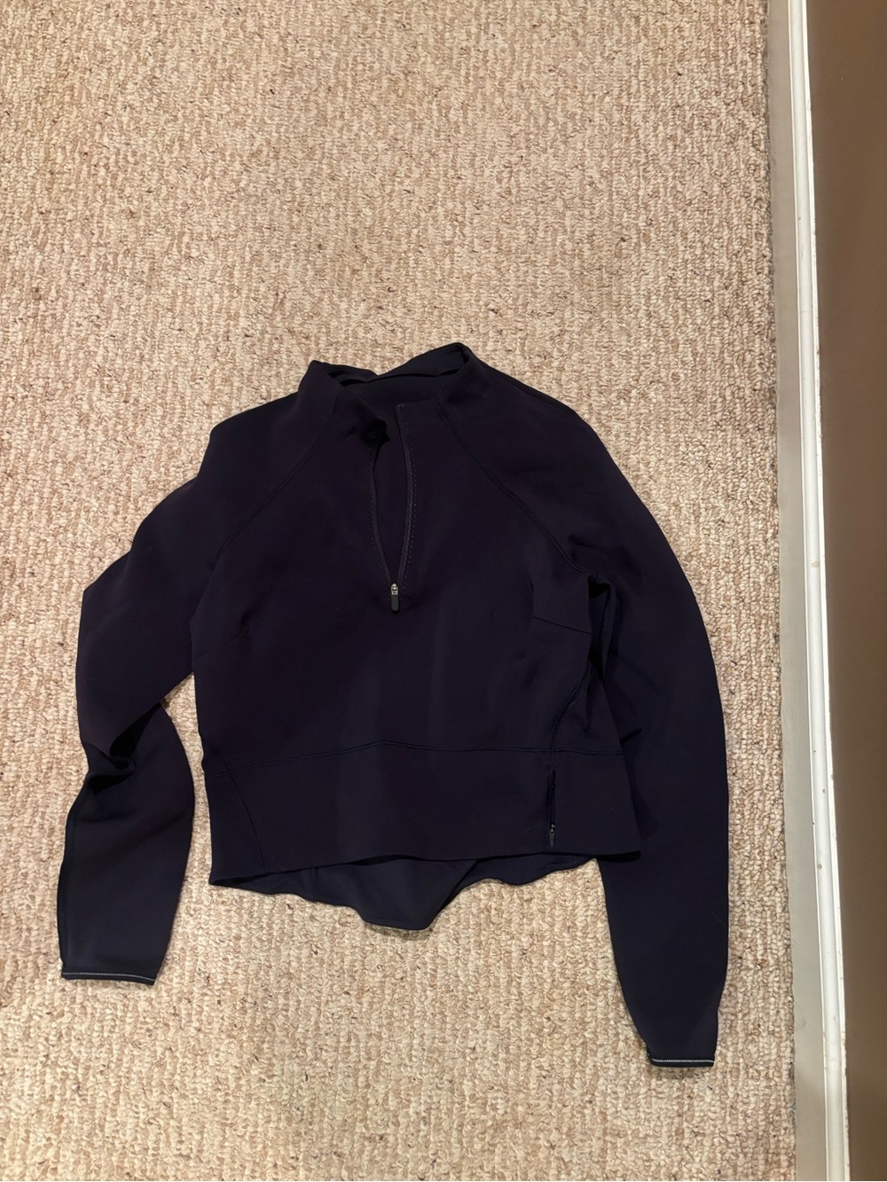 Lululemon Navy Cropped Quarter Zip Size 6